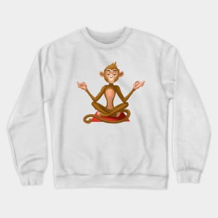 Meditating Monkey Crewneck Sweatshirt